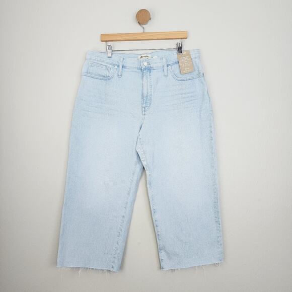 NWT Madewell Perfect Vintage Wide-Leg Crop Jean 33P High Rise 90s Light Denim - Picture 6 of 13